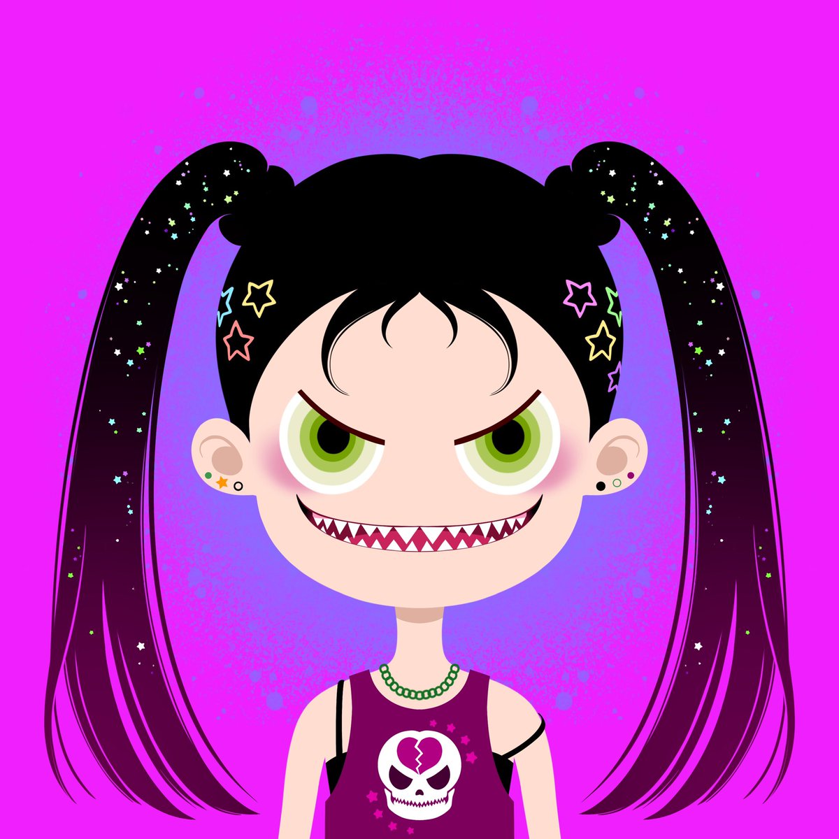 #nft #knft #nftart #nftcollector 

⚡️😈해골단이 드랍되는 이번쥬!😈⚡️

해골단과 하트브뤡단은 라이벌입니다🖤 
어떤 베베가 어떤 단인지 구경하시려면 오픈씨 컬렉션을 구경해주세요💕 opensea.io/collection/met…

오늘 밤 9시 드랍예정인 해골단 슈팅스타 베베⭐️(레어등급)