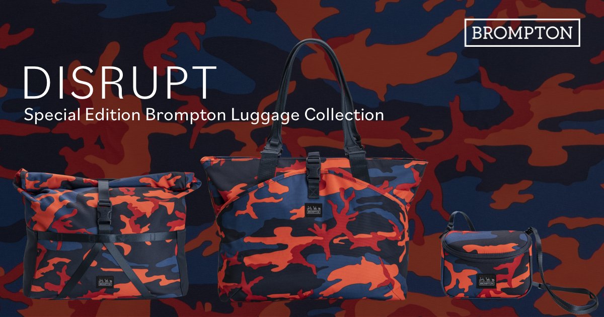 BromptonBicycle's tweet photo. DISRUPT - Special Edition Brompton Luggage Collection.

A limited release of three bag styles, inspired by the joy of riding through cities and the collective of individuals that make each one unique.

Shop the new collection

https://t.co/2XzK7ZKyYA https://t.co/PtnhVBhX10