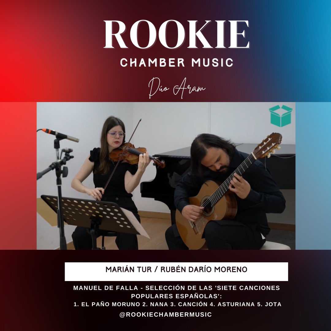 👥Grupo:
Dúo Aram

🎼Obra:
Manuel de Falla - Selección de las “Siete canciones populares españolas”

🚻Integrantes:
Marián Tur
Rubén Darío Moreno

🎹Conservatorio: 
RCMM
Alfonso X el Sabio <a href="/uaxuniversidad/">UAX</a> 
Centro Superior Katarina Gurska <a href="/CSKatarinaG/">Centro Superior Katarina Gurska</a>