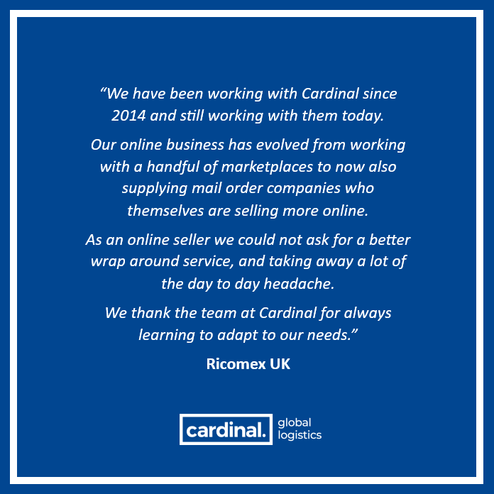 "As an online seller we could not ask for a better wrap around service and taking away a lot of the day to day headache"

More great feedback from one of our #3PL clients. See how our 3PL solutions can help you and get in touch at ow.ly/m8fR50ISbvO

#Logistics #SupplyChain