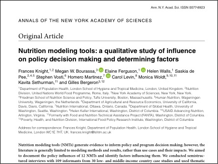 FrancesAKnight's tweet photo. 🚨NEW PAPER🚨
It makes me very glad to share our new paper that asks: 
How have #Nutriton Modelling Tools been used in LMICs and what factors affect their uptake and use for policy and programme decisions? 
A 🧵follows..
https://t.co/4XDrQMv0qd https://t.co/MDXXqhIdJh
