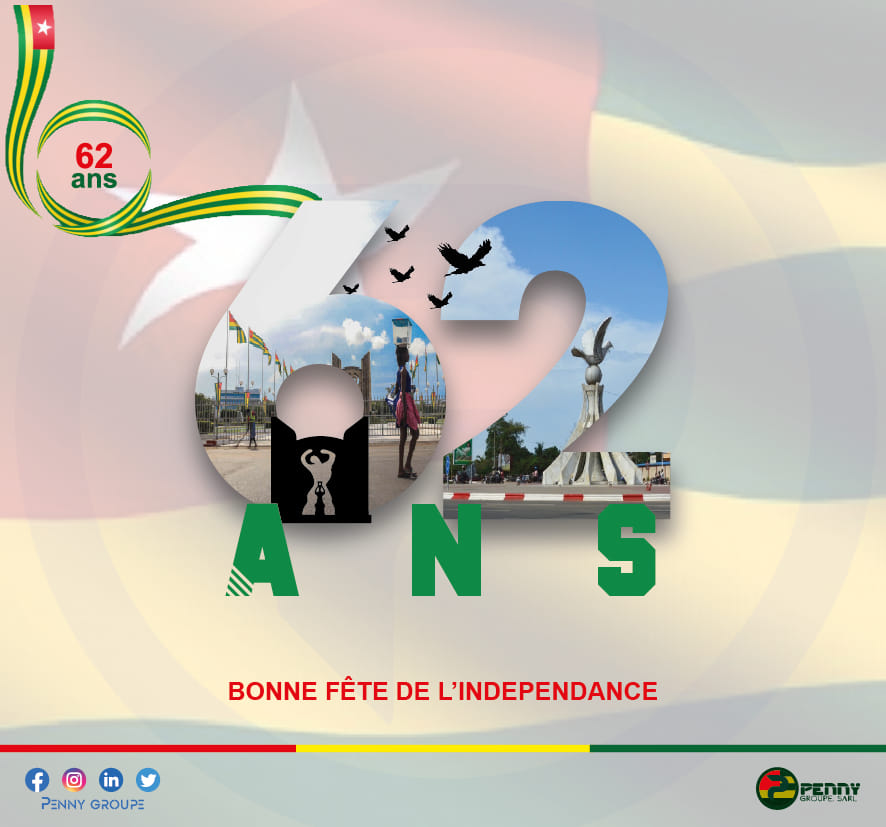 pennygroupe's tweet image. 62ans de triomphe et de lumière! Quoi de plus beau?
Bonne fête de l&apos;indépendance à tous les togolais d&apos;ici et d&apos;ailleurs !

#pennygroupe
#LeNumeriquePourTous
#62ansdindependance
#BuildDifferent