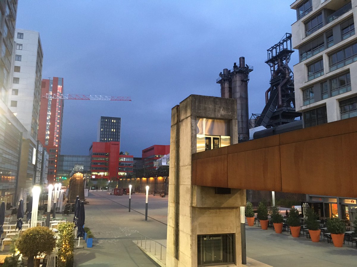 digitalfay's tweet photo. Arrived in Luxembourg for library architecture seminar… I hadn’t expected to encounter *this much* architecture before we even get going… this is just off Avenue du Rock and Roll 🎸 at @uni_lu campus - urban regeneration of old steel works #lag2022 @LIBERLAG2022 @LIBEReurope https://t.co/sK6fymzBxr