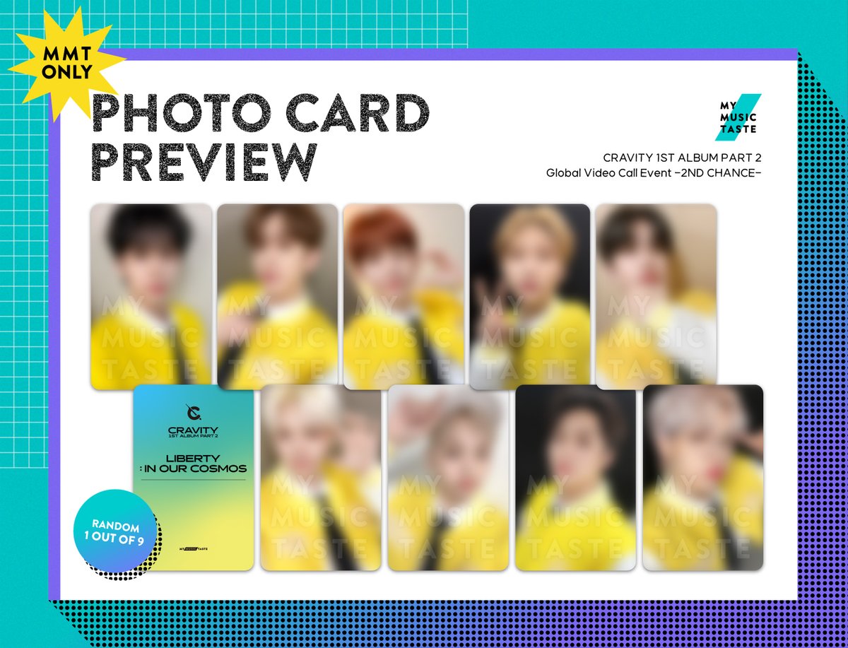 _mmtshop's tweet photo. #LUVITY! You get the first sneak peek👀at the MMT exclusive photocard!🎴

Buy CRAVITY 1ST ALBUM PART 2 [LIBERTY : IN OUR COSMOS] to get yours!
👉https://t.co/8BQqwTiHMT

🗓️Until April 27, 11:59 PM (KST)
📲Join the GLOBAL VIDEO CALL now!

#CRAVITY #CRAVITY_Fansign with #MMTShop https://t.co/j2W4urfgiI