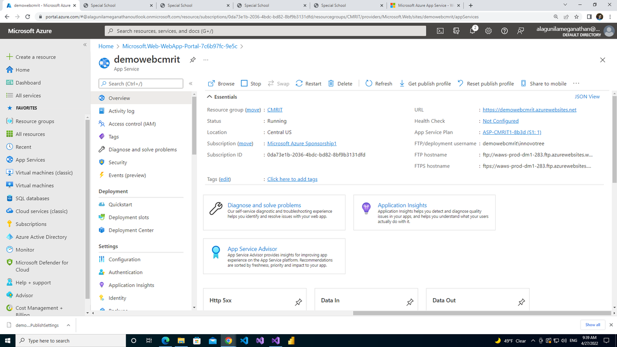 Today I delivered the webinar for CMR Institute of Technology, Bangalore. We had a wonderful discussion on "Azure WebApps". Thank you Raja Sir for providing this wonderful opportunity.
#Azure #webapp
#microsoft #innovotree #MCT