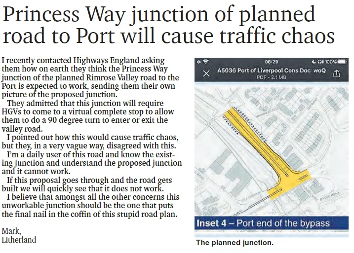 saverimrose's tweet photo. "We are fully committed to continuing to invest sustainably..." David Huck - Chief Operating Officer @PeelPorts . Sustainably?! Let's just ignore that road full of HGVs you want @transportgovuk and @NationalHways to build you. Great letter to editor too. It's all about the port. https://t.co/N5yaaP5kH0