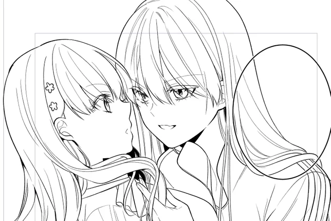 今日は暑かったけど、髪の毛描くの楽しかった日😊 
