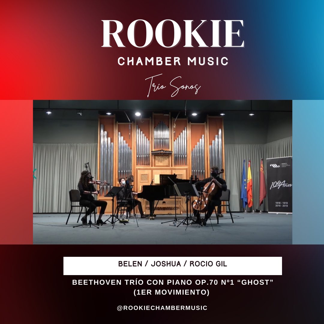 👥Grupo:
Trío Sonos 

🎼Obra:
Beethoven Trío con piano Op.70 nº1 “Ghost” (1er movimiento)

🚻Integrantes:
Belén 
Joshua 
Roció Gil 

🎹Conservatorio: 
Conservatorio Superior de Música Manuel Massotti Littel de Murcia <a href="/CSMMURCIA/">CSMM MASSOTTI</a>