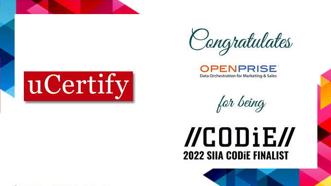uCertify's tweet photo. Happy to see @OpenpriseTech for being Named SIIA CODiE Award Finalist @SIIA #CODiE22 @CODiEAwards #EducationTechnolgy #BusinessTechnology https://t.co/ubDQzUPvlP