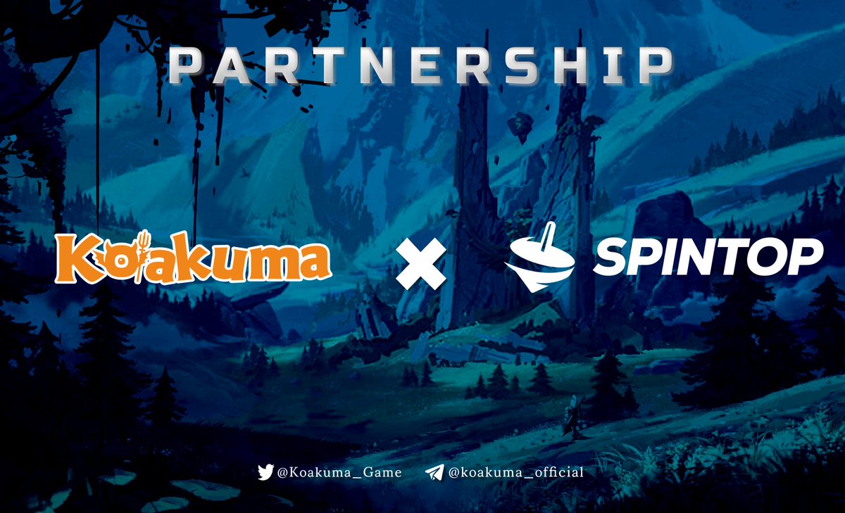 Koakuma_Game's tweet photo. 📢PARTNERSHIP ANNOUNCEMENT📢

#Koakuma has formed a partnership 🤝 with @SpintopNetwork

The Ultimate GameFi Ecosystem. 
Discover. Play. Trade. Earn.

We look forward to the new heights that this 🤝 will bring 🚀

 #Koakuma #ARPG #DAO #P2E https://t.co/h9zdiAPqHX