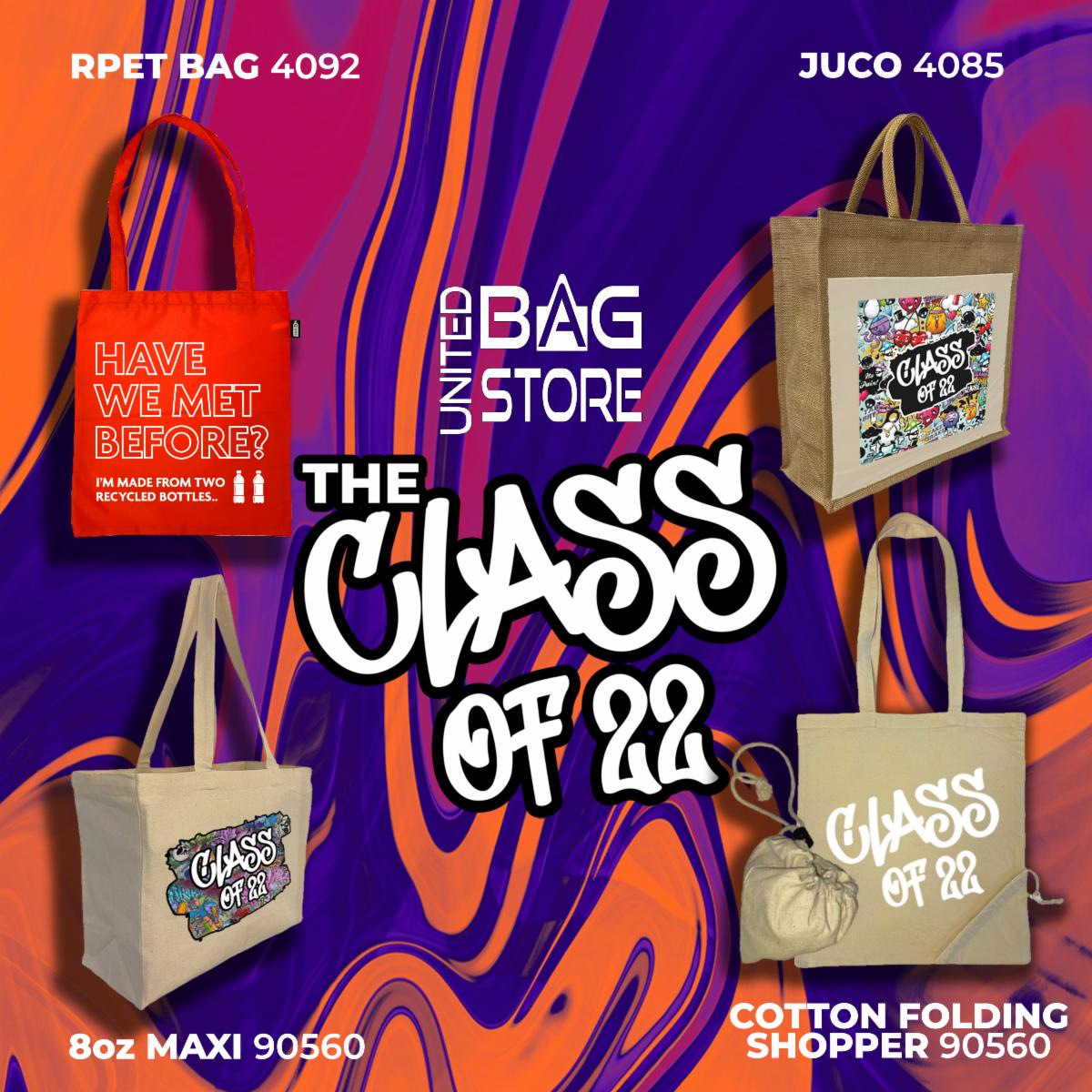 Introducing the Class of '22 - New Bag Collection.
Featuring Recycled Plastic, Jute and Cotton combo's, large capacities and a folding cotton shopper. These are due to land late May/Early June. Contact a member of the team to find out more.

#ubs #unitedbrands #unitedbags #bags