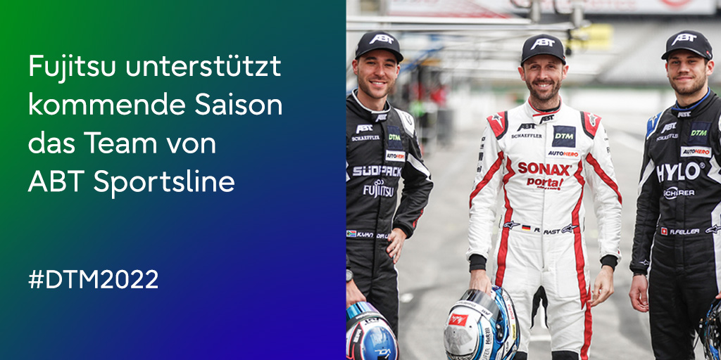 Fujitsu CE (@fujitsu_de) on Twitter photo Unser int. Team im Global Delivery Centrum <a href="/FujitsuPortugal/">Fujitsu Portugal</a> begrüßt das Team #ABTsportsline in Portimão.
Wir freuen uns <a href="/abt_sportsline/">ABT Sportsline</a> in der #DTM2022 unterstützen zu dürfen. 🏎️ <a href="/DTM/">DTM</a>
Wir drücken <a href="/KelvinvdLinde/">Kelvin van der Linde</a>, <a href="/ReneRastRacing/">René Rast</a> & Ricardo Feller die Daumen für die neue Saison. 👍 Unser int. Team im Global Delivery Centrum <a href="/FujitsuPortugal/">Fujitsu Portugal</a> begrüßt das Team #ABTsportsline in Portimão.
Wir freuen uns <a href="/abt_sportsline/">ABT Sportsline</a> in der #DTM2022 unterstützen zu dürfen. 🏎️ <a href="/DTM/">DTM</a>
Wir drücken <a href="/KelvinvdLinde/">Kelvin van der Linde</a>, <a href="/ReneRastRacing/">René Rast</a> & Ricardo Feller die Daumen für die neue Saison. 👍