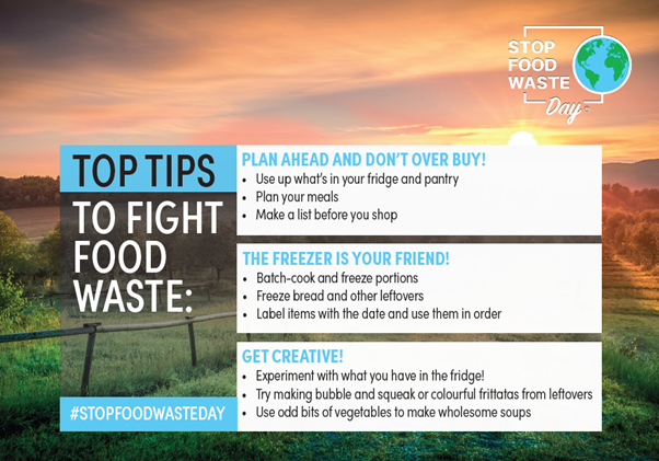 Today is #StopFoodWasteDay; an international day of action in the fight against food waste.

How are you going to mark this day? From planning ahead to batch-cooking and freezing portions, join us in the fight against #foodwaste today: bit.ly/3itwb9y