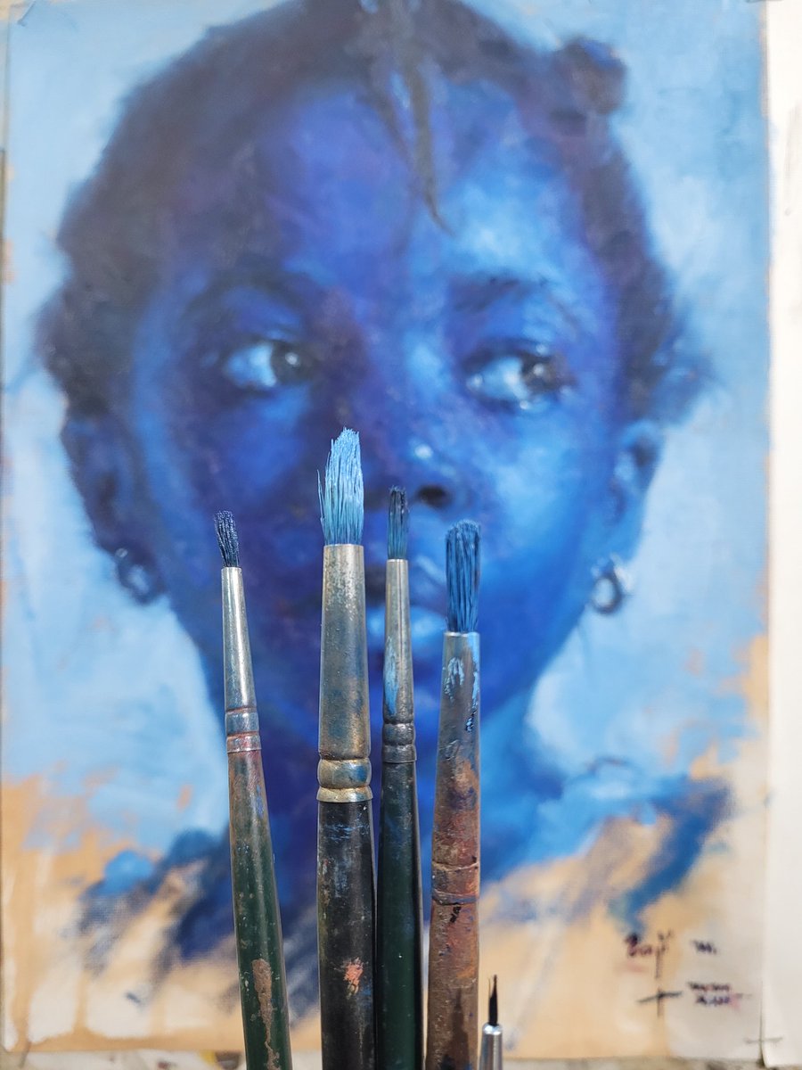 rajibabatunde29's tweet photo. From abandoned sketch in 2020 to this in 2022.

#blueseason
#gaze
#allaprima 
#wetonwet
#lagosbasedartist
#wearenigeriancreatives 

#rajimohammedbabatunde 
#space297 https://t.co/PiwVMWPY7G