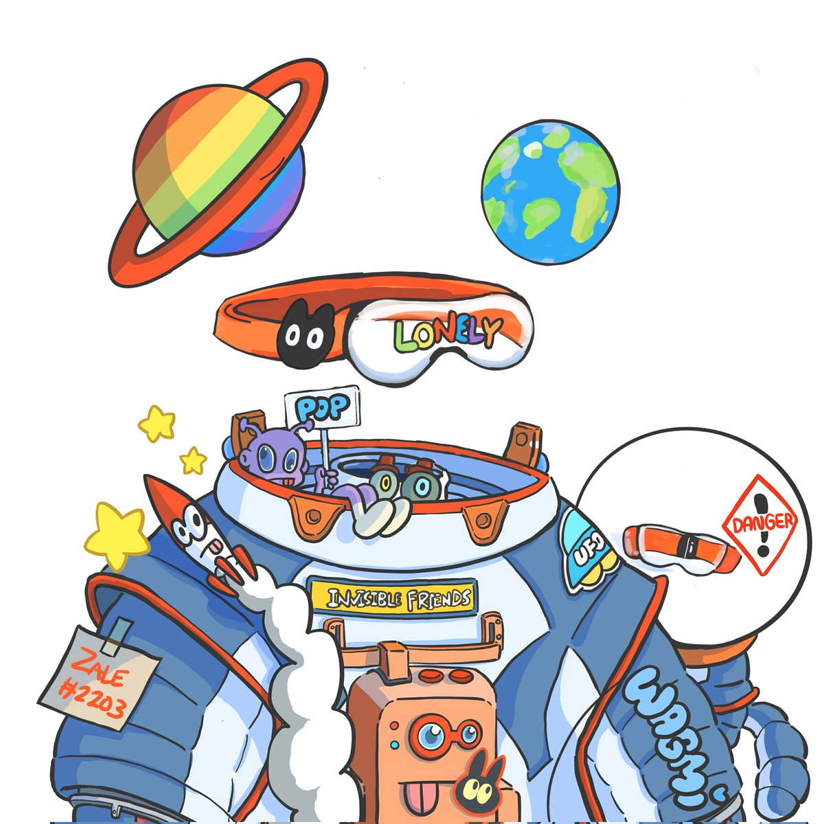 Vee0021728's tweet photo. Just had fun making an @InvsbleFriends version of @LonelyPopNFT , used my phone to  do this edit I hope you guys like it! @BushRobins @0xstudio @NFTFiesta #LonelyPopFanArt #LonelyPop #LonelyTogether https://t.co/MCoPI83dgR