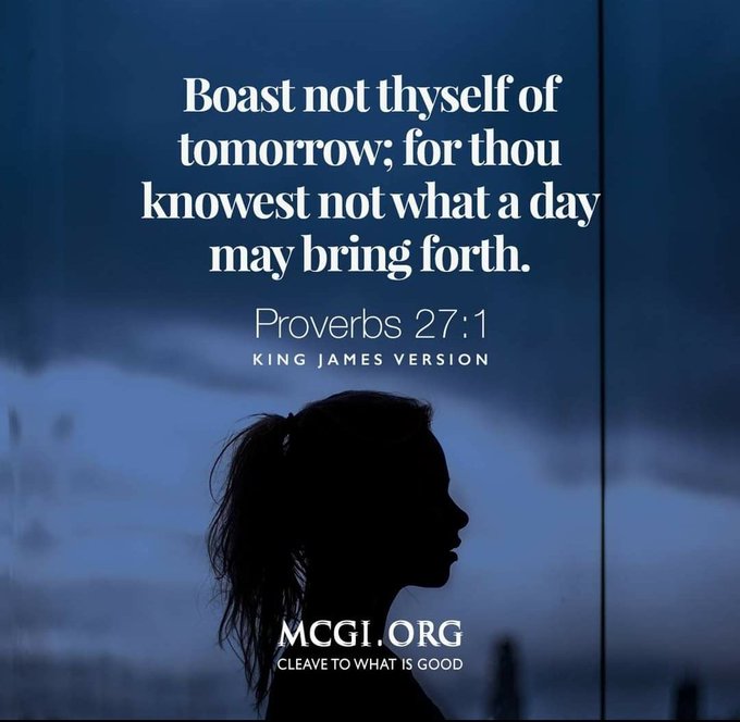 Boast not thyself of tomorrow kjv