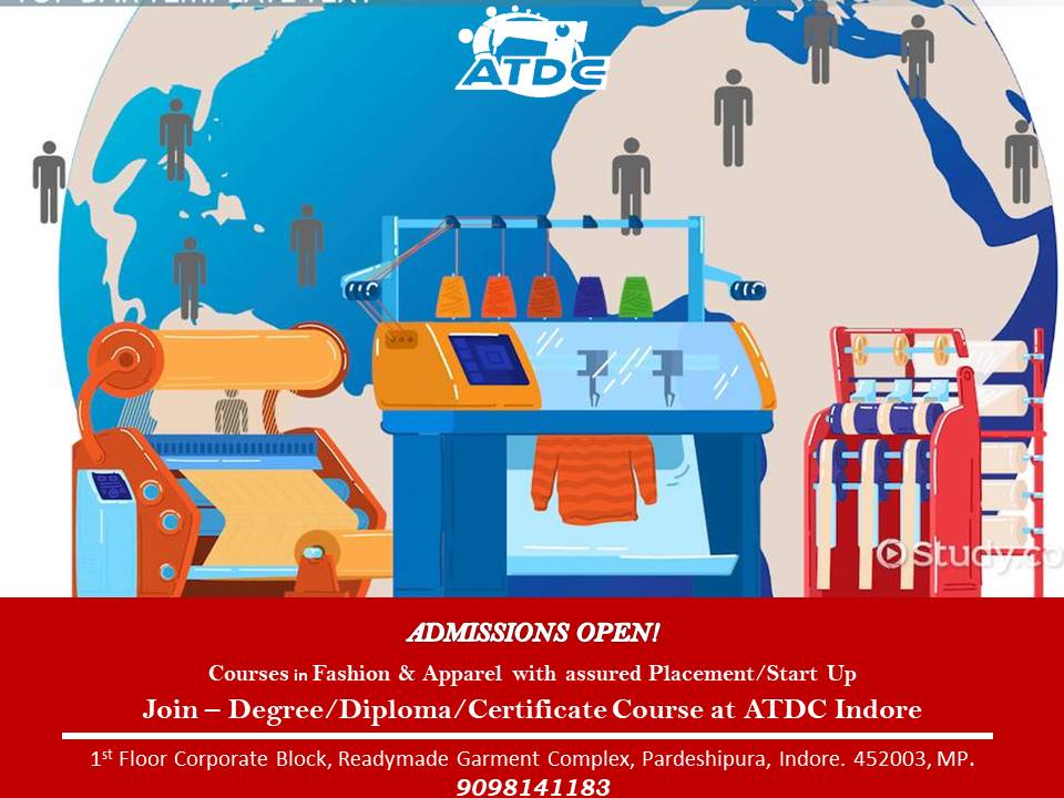 AtdcIndore's tweet photo. Admissions Open!!
#Degree #Diploma  #Certificatecourses #Fashiondesign #ApparelManufacturing #Admissions #Appareljobs #Fashioncoures #ATDCindia #AEPCIndia #freeinternships #Degreeinfashion #Fashiondegree https://t.co/fIu6lMVArC