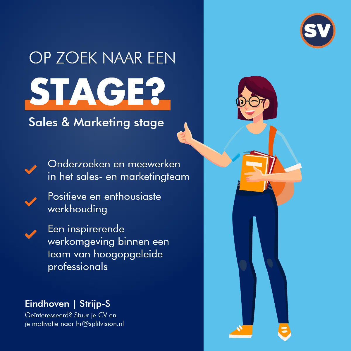 Ben jij de sales/marketing (afstudeer)stagiair die wij zoeken? 

Lijkt het organiseren van marketingcampagnes, acquisitie voor nieuwe en bestaande relaties onderzoeken en meewerken in ons team je leuk? 

Solliciteer dan snel!

Bekijk de vacature hier: buff.ly/36MqYaX