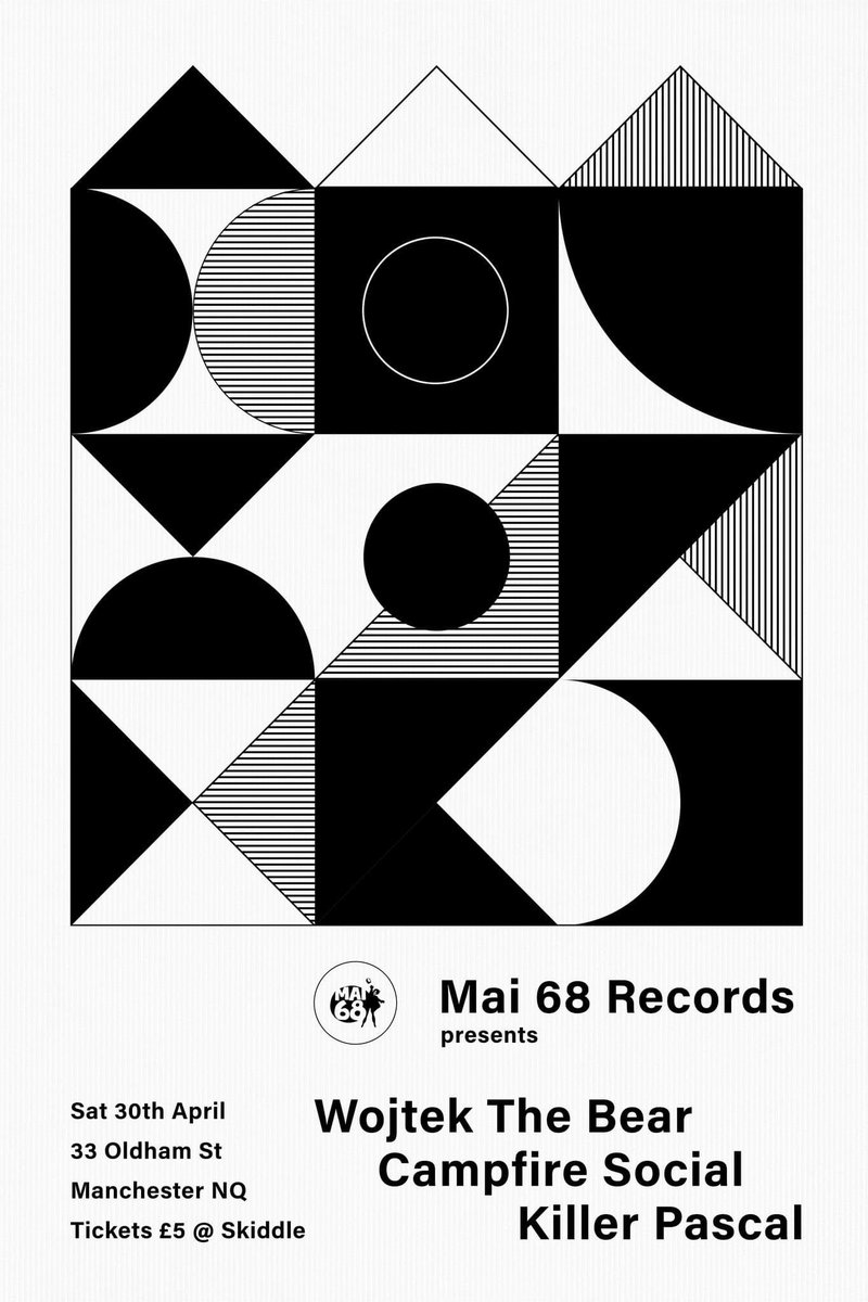 wojtekbearband's tweet photo. Manchester pals! 🐝

This Saturday night we're playing 33 Oldham Street with our Mai 68 Records pals Campfire Social &amp; Killer Pascal, and you can join us for an evening of revelry in exchange for the paltry sum of £5!

Last few 🎟️ - https://t.co/0VU3jFwjvv

See you there? x https://t.co/dnFIFkJRJc