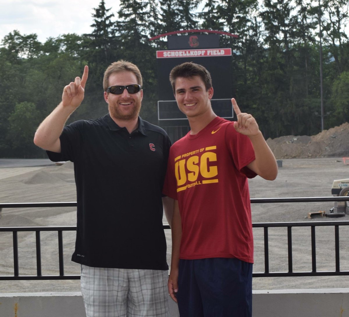 RBYowell2's tweet photo. That time when @CameronYowell visited @BigRed_Football w/ @CoachTABurkett! #2016Flashback https://t.co/XODsHMnng2