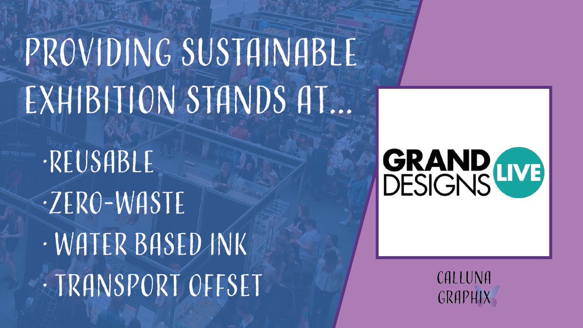 CallunaGraphix's tweet image. We are packed and ready for another #expo build. This time we are supplying our #sustainable exhibition stands at Grand Designs Live! 

eco-friendly fabric, water-based ink, washable, modular, reusable, carbon offset, zero-waste

Building for the future, let's turn events green.