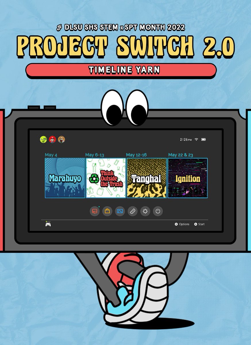 dlsushssc's tweet photo. Games are ready to be played. Will you heed the challenge? 🤔

𝐏𝐫𝐨𝐣𝐞𝐜𝐭 𝐒𝐰𝐢𝐭𝐜𝐡 𝟐.𝟎 🎮 has finally laid out its gameplay for everyone out there, so don’t miss out on the fun!

Save the dates; play the game. 🗓

#IGNITE
#STEMxSPTMonth2022
#ProjectSwitch2022 https://t.co/yM5VqGLGWm