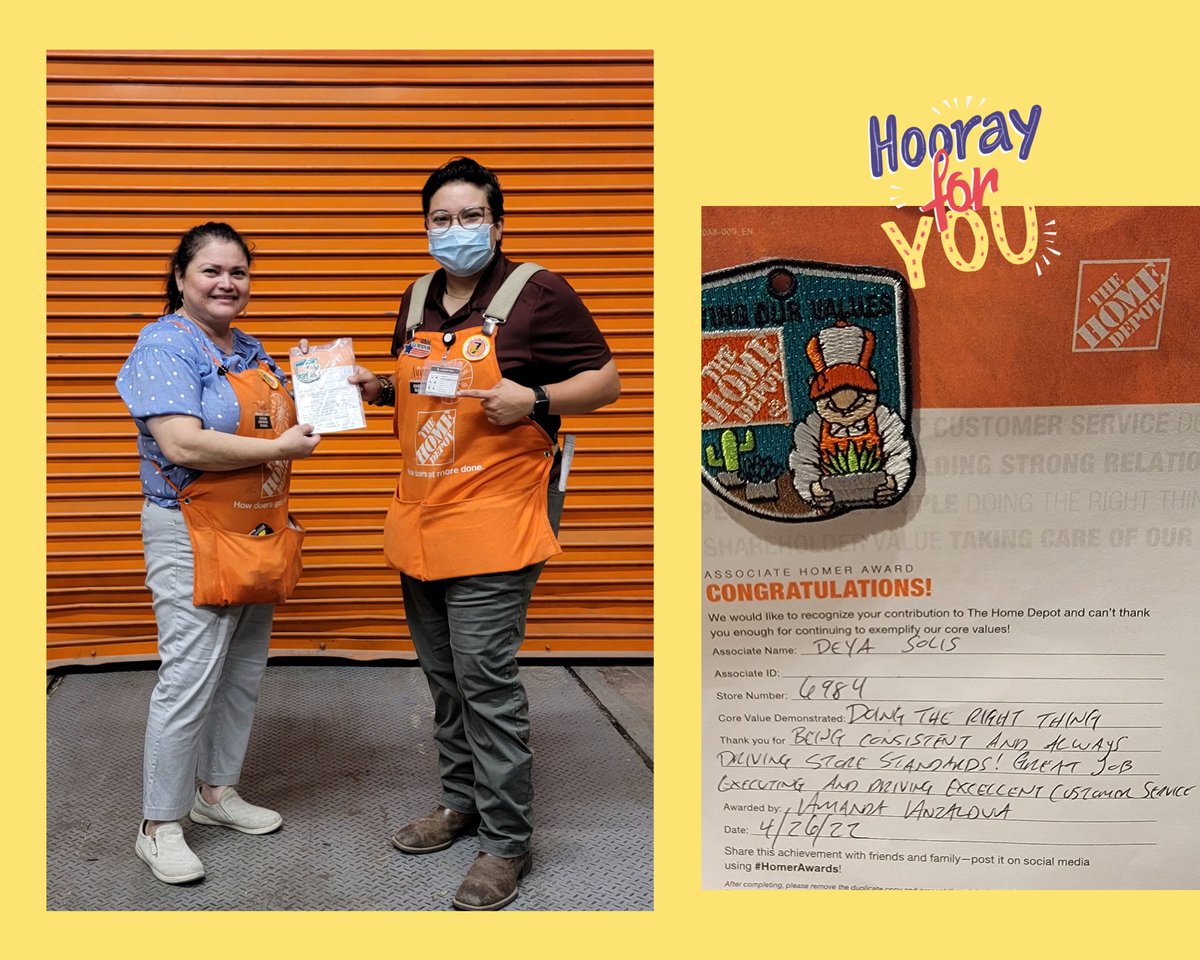 🥳Hooray for me!! I got recognized by my NASM. Thank you @AmandaA_THD   😊 I am beyond excited for recognition‼️ <a href="/LeeRoy1122/">Lee Roy Sanchez</a> <a href="/JeseniahJess/">Jess Hernandez</a> @LettyTHD6984 <a href="/DianaMar6984/">Diana Mar</a> <a href="/BeaMartz6984/">Beatriz Martinez</a>