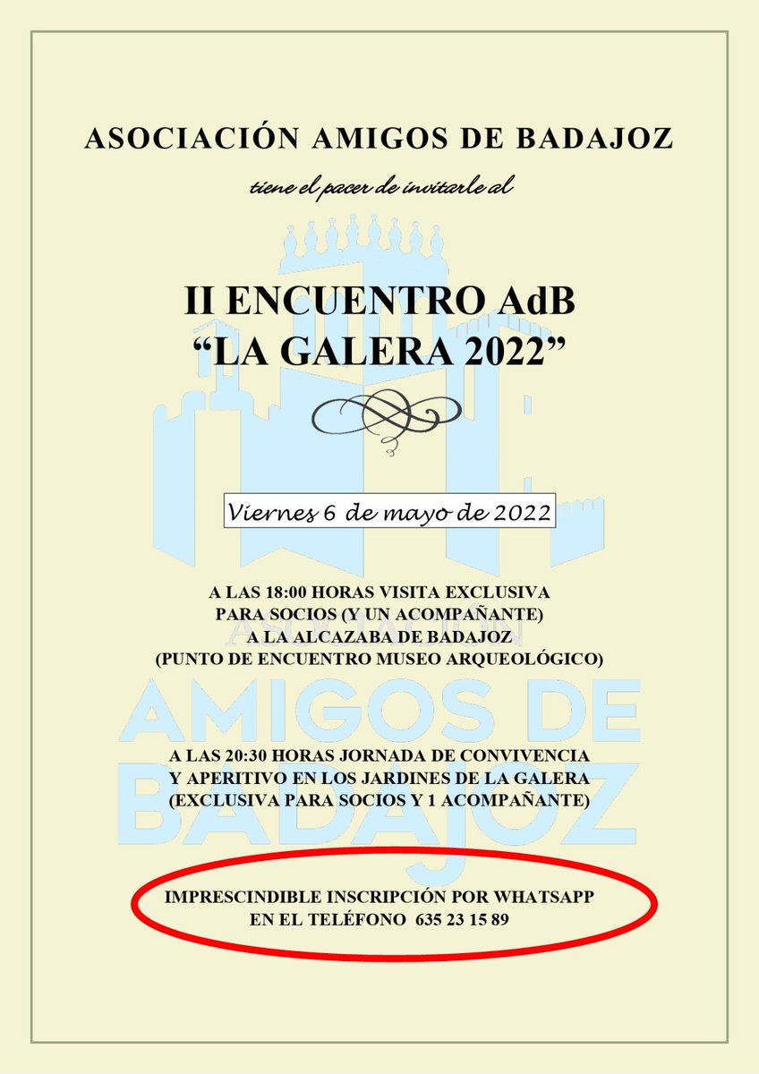 El 6 de mayo tenemos evento en La Galera