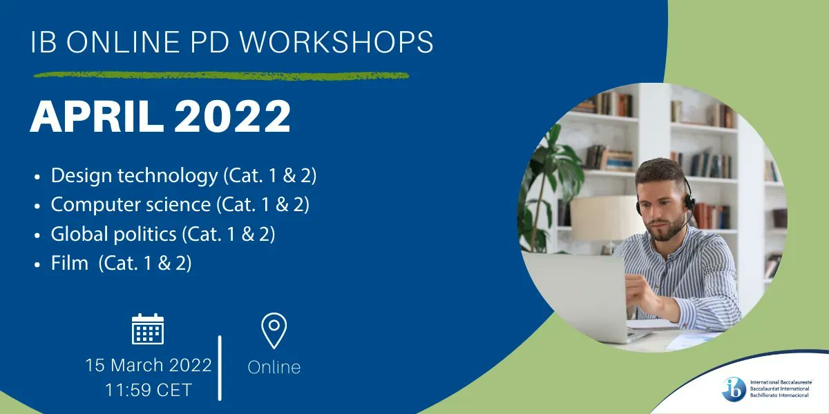 IB_DP's tweet photo. No matter your preference, IB PD has a learning option to meet your needs! For #IBeducators who require flexibility, try registering for June online workshop now. Registration closes 10 May 2022 at 11:59 HAST. https://t.co/fCTJCAvlaG https://t.co/ZwaE2SJiKi