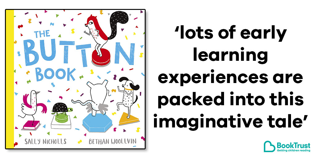 Booktrust's tweet photo. Our #BookOfTheDay is sure to become a firm favourite, as it taps into your child's imagination with lots of fun, colour and surprises!
It's #TheButtonBook by @Sally_Nicholls and @bethanwoollvin: https://t.co/KTauj0WGow @AndersenPress https://t.co/xv80vdOk6a