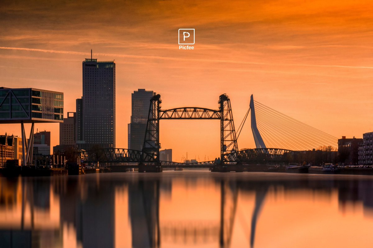 Picfee's tweet image. Happy Kingsday 

Photo: @marcel_moonen 

#kingsday #KingsNight #koningsdag #koningsdag2022 #Rotterdam #rotterdam #foto #Fotografie #photography #sunrise #zonopkomst #Nederland #Dutch