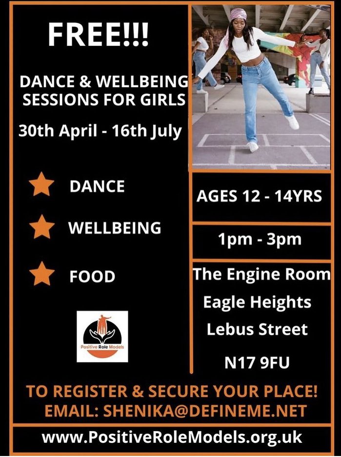 Positive_RM's tweet photo. Our fabulous programme starts this Saturday at the @stf_engineroom There are spaces left, so please do get in touch to register if you are interested✨✨✨ #Tottenham #Haringey #PositiveRoleModels #Dance #Wellness #Youthwork https://t.co/vte55UXUo4