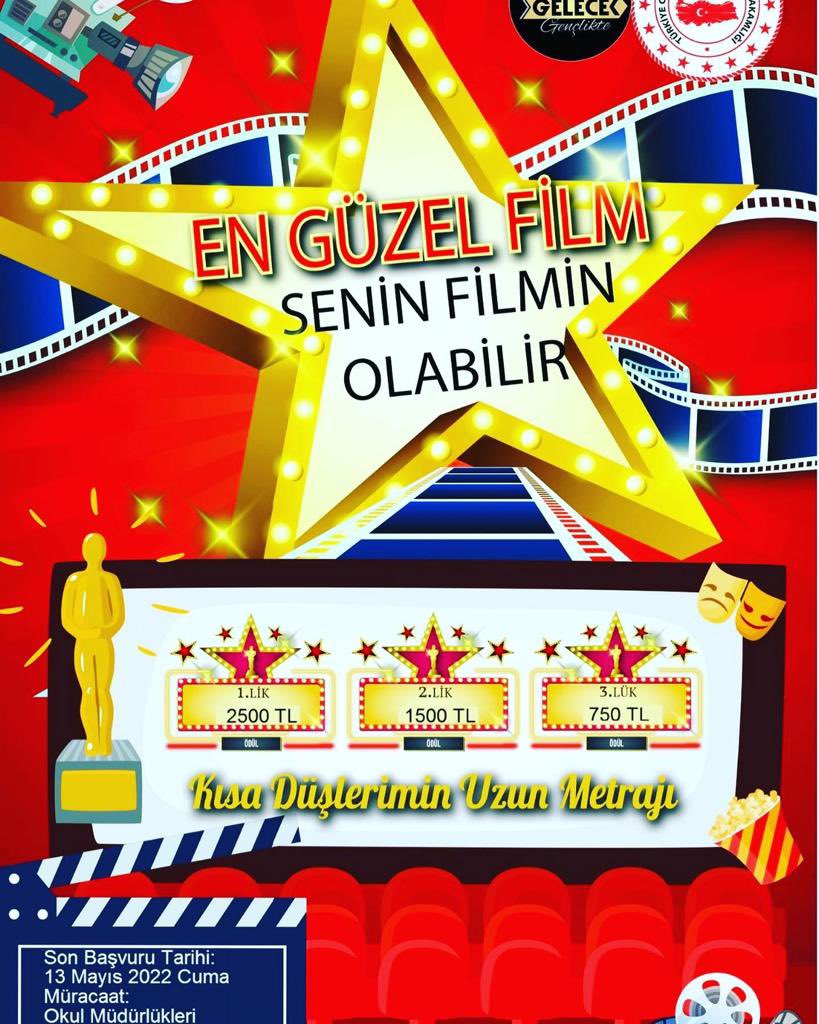 GeleckGenclikte's tweet photo. Bucak Kaymakamlığı himayesinde İlçe Milli Eğitim Müdürlüğü’nün yürüttüğü Gelecek Gençlikte Projesi kapsamında Ortaokul ve lise öğrencilerinin katılacağı Kısa Film Yarışması katılımcılarını bekliyor.
Son başvuru tarihi 13/05/2022
 @BucakKaymakaml @bucakmem @Bucakbld @nesetyazar https://t.co/oIFGfyy5CA