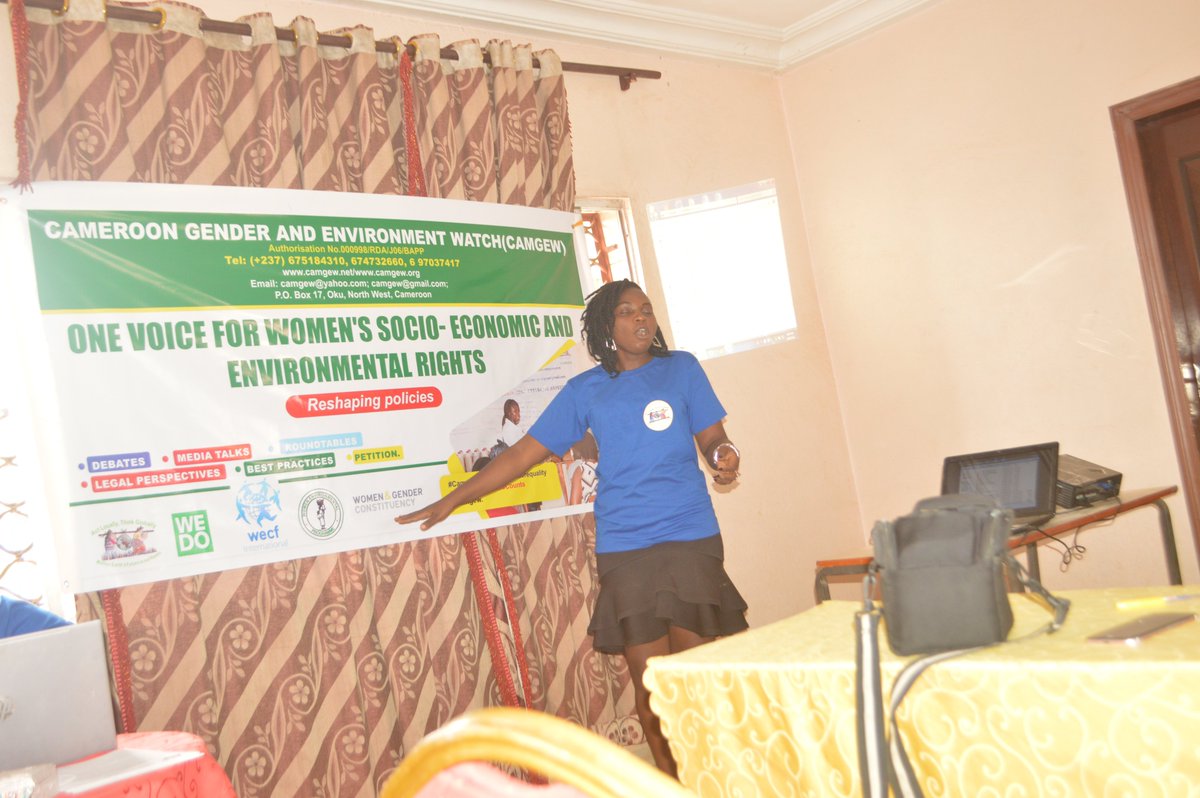 CAMGEW's tweet photo. CAMGEW brought together local actors to brainstorm and make recommendations to promote women's social, economic and environmental rights in the North West Region of Cameroon.
#CamgewCoalition4GenderEquality
#CamgewHerVoiceCounts
#CAMGEW https://t.co/jFRkXxwIiV