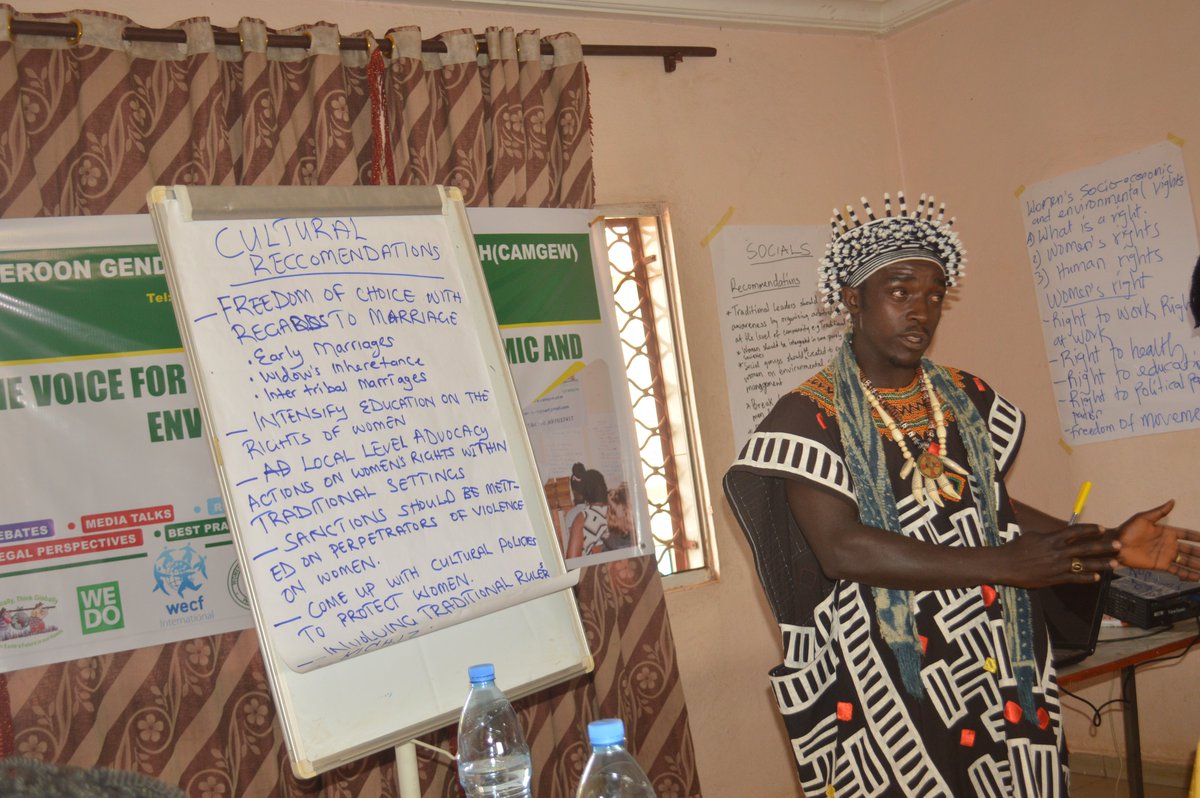 CAMGEW's tweet photo. CAMGEW brought together local actors to brainstorm and make recommendations to promote women's social, economic and environmental rights in the North West Region of Cameroon.
#CamgewCoalition4GenderEquality
#CamgewHerVoiceCounts
#CAMGEW https://t.co/jFRkXxwIiV