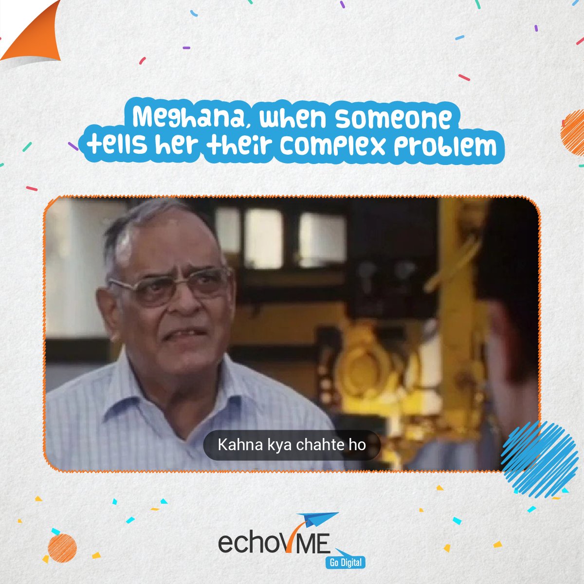 echoVME's tweet photo. This is one last, we promise:
Meghana when freshers ask why do we have to dance in intro sessions
PARAMPARA-PRATISHTHA-ANUSHASAN 🙂

P.S: We are ordering pizza as your treat. Please do reimburse us the amount! 😛

#echoVME #COO #digitalmarketingagency #agencylife #workculture https://t.co/0KMeFfhzAr