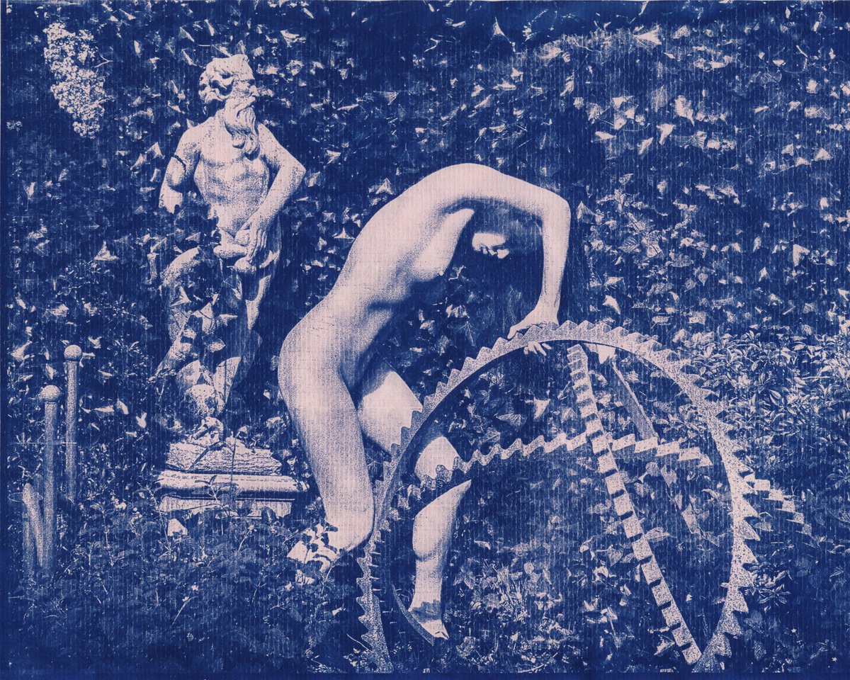 SocrateZeuxis's tweet photo. When life gives you sunshine, make cyanotypes! This was printed during last summer's heat wave.
Standard cyanotype formula on textured side of Vergé de France paper from G. Lalo.
MODEL: Chieh Huang
#cyanotype #analogprint #altprocess https://t.co/1Tco5g6Yy4