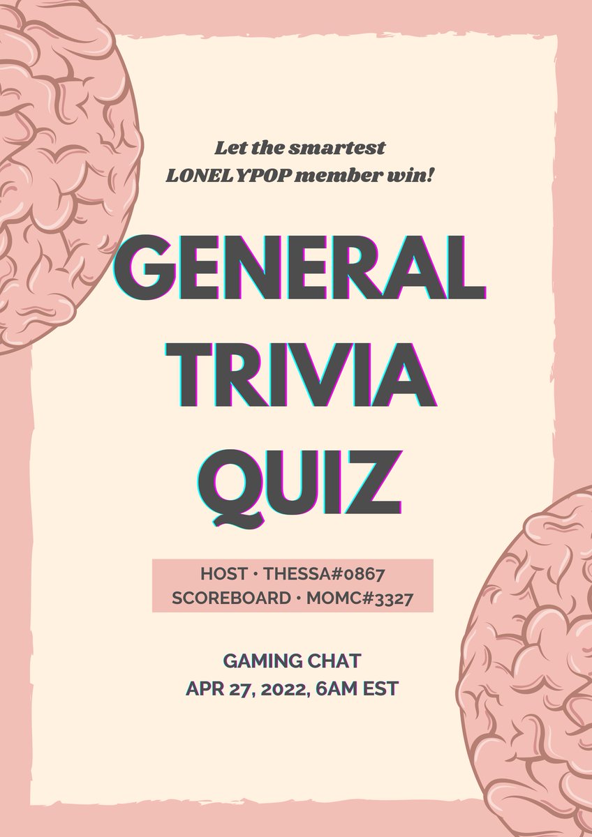_Saiyonara's tweet image. GENERAL TRIVIA QUIZ for Lonelypop fam @LonelyPopNFT ✨ 

-Come and join us tonight in GAMING - CHAT 🎮
Apr 27,2022 at 6AM EST! 
Let&apos;s enjoy and have fun together 🔥

#Generaltrivia #quiz #LonelyPop #NFT #NFTCommmunity