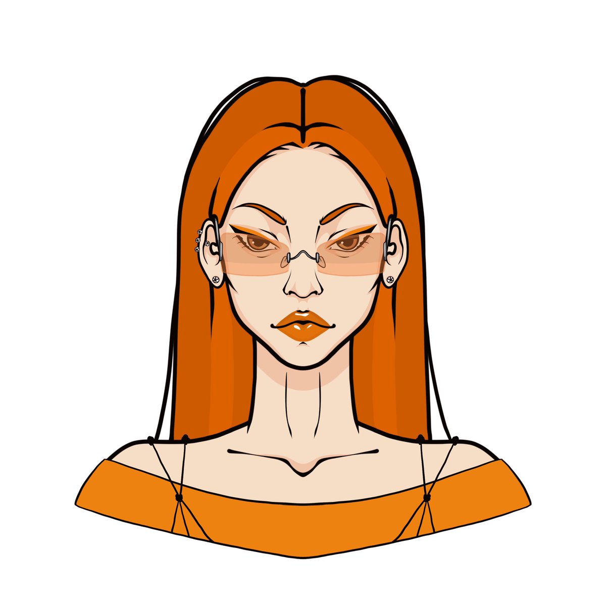 daria_kame's tweet photo. KAME girls #СOLORS Julia in orange 🧡

#NFTartist #nftdigitalart #nft https://t.co/o7Shms0o1s