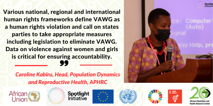 Unless we are able to improve our ability to measure indicators related to violence against women and girls (VAWG), it will be difficult for us to demonstrate the effectiveness of legal frameworks and other efforts to eliminate VAWG. <a href="/CwKabiru/">Caroline Kabiru</a> <a href="/UNWomenAfrica/">UN Women Africa</a> <a href="/_AfricanUnion/">African Union</a>