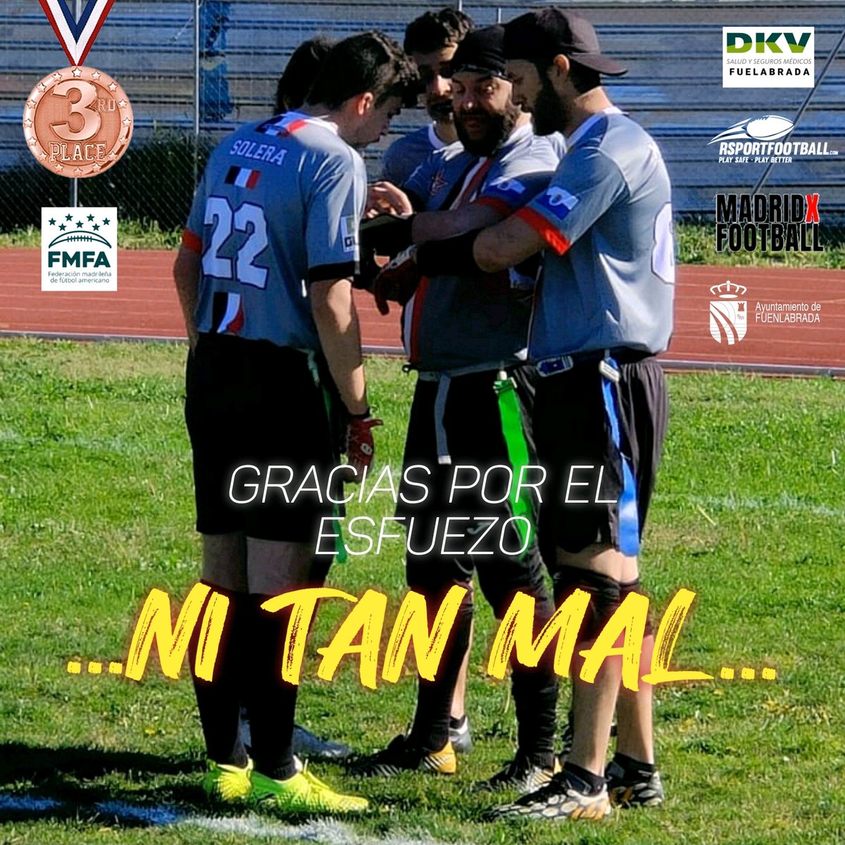 Fin de semana a full de football..
En tackle no se pudo ganar,en Flag football de la LMFF2 al final 3 en liga y los PEE WEE no pudieron ganar ninguno de sus partidos del Domingo.