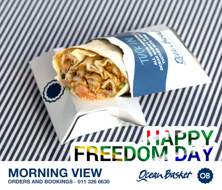 OBMorningview's tweet photo. Freedom to tuck in and enjoy. 😁🥰

Wishing all our wonderful Patrons, Family, and Friends a Happy Freedom Day. 

#oceanbasketmorningview #oceanbasket #callandcollect #dinewithus #happyfreedomday #sayitwithseafood #yournumber1seafoodrestaurant https://t.co/5IIKCsmBEY