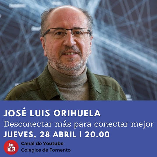 ColegioTabValv's tweet photo. Anota, mañana jueves 28, 'Desconectar más para conectar mejor', a cargo de @jlori que nos hablará de la situación actual del uso de la tecnología en la sociedad y la evolución de la manera de comunicar. ¿Dónde? en el canal de YouTube de @FomentoEdu a partir de las 20h.
#Fepace https://t.co/HhCWHrCJhz