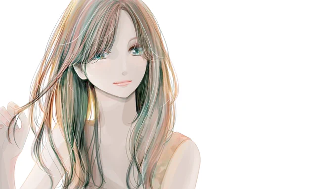 過去絵で顔が気に入っている女の子4枚🌷 