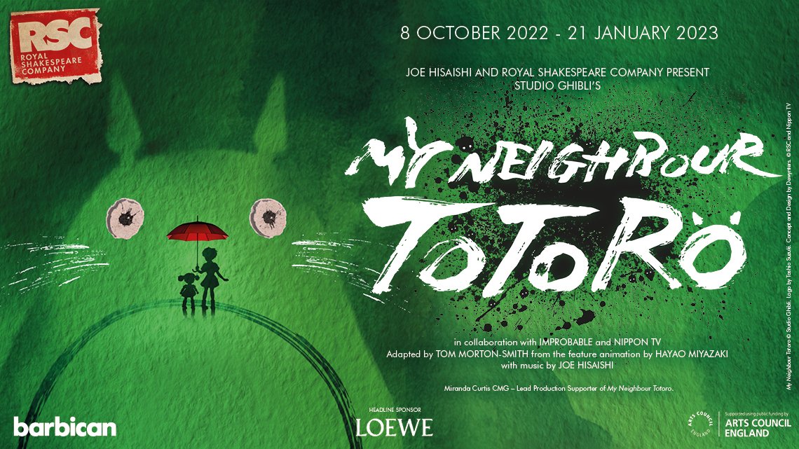 We're bringing My Neighbour Totoro to the Barbican this autumn! 

This enchanting coming-of-age story explores the magical fantasy world of childhood and the transformative power of imagination, as it follows one extraordinary summer in the lives of sisters Satsuki and Mei.