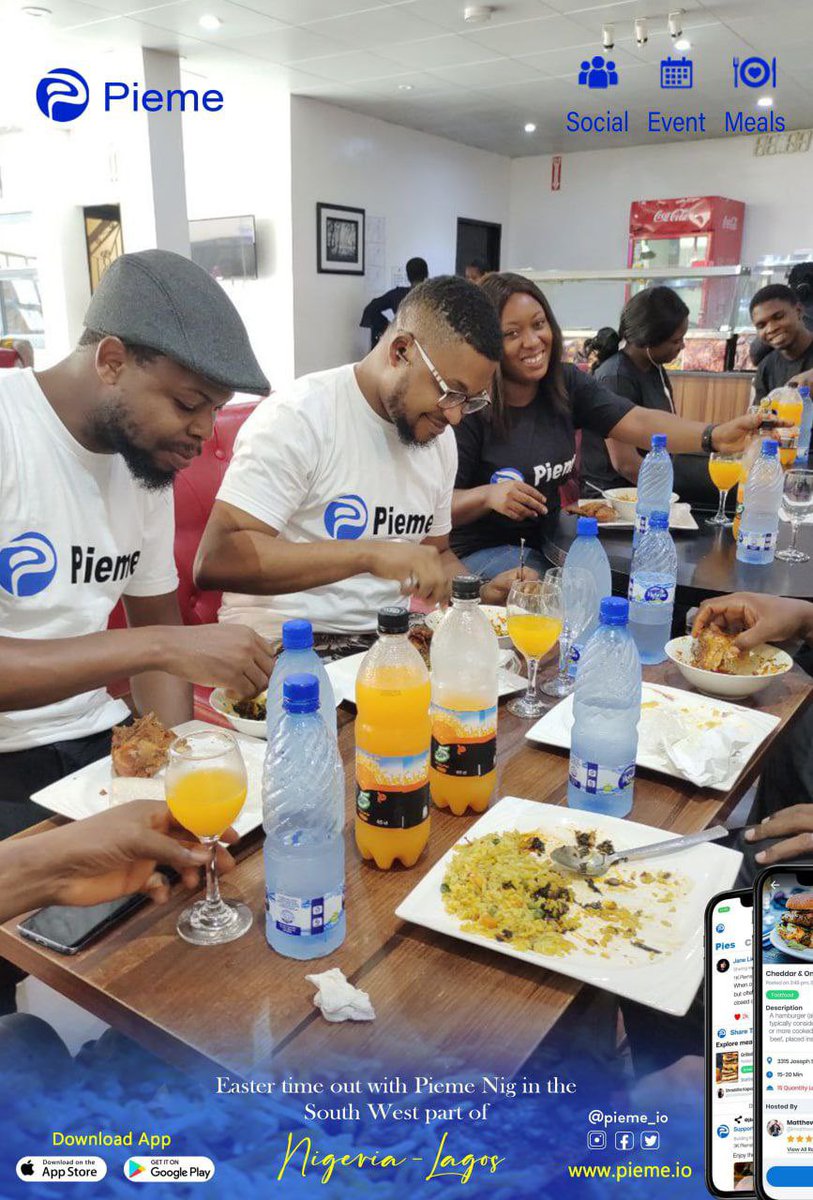 PiemeProtocol's tweet photo. Weโre truly happy and proud to see people supporting us! Many thanks to the Nigeria Pieme community. Itโs an honor to have you support us! Enjoy the company of good people and delicious food, with Pieme.
#pieme #PIEToken #cryptocurrency #fooddelivery #onlinerestaurant https://t.co/rtShf1Iw7d