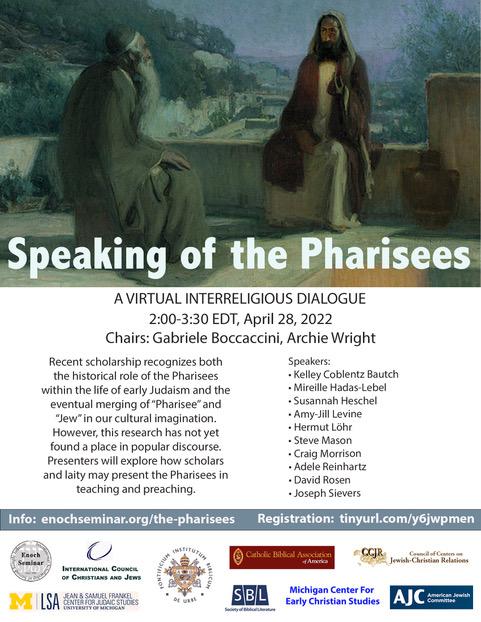 Time to register to the online event 'Speaking of the Pharisees' (Apr 28, 2022) against stereotypes and prejudices in Christian preaching at tinyurl.com/y6jwpmen