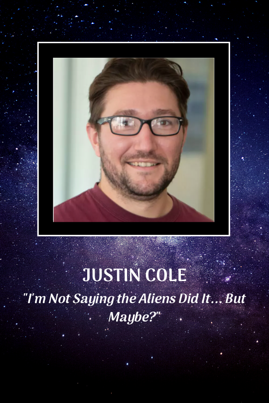 AoT_BCS's tweet photo. Let's meet one of our speakers!!!

Justin Cole is a 2nd year PhD student at Texas A&amp;M working on the formation and evolution of galaxies in the first few billion years after the Big Bang. He is also an organizer for Astronomy on Tap! 

1/3 https://t.co/y1MVpjSMu3