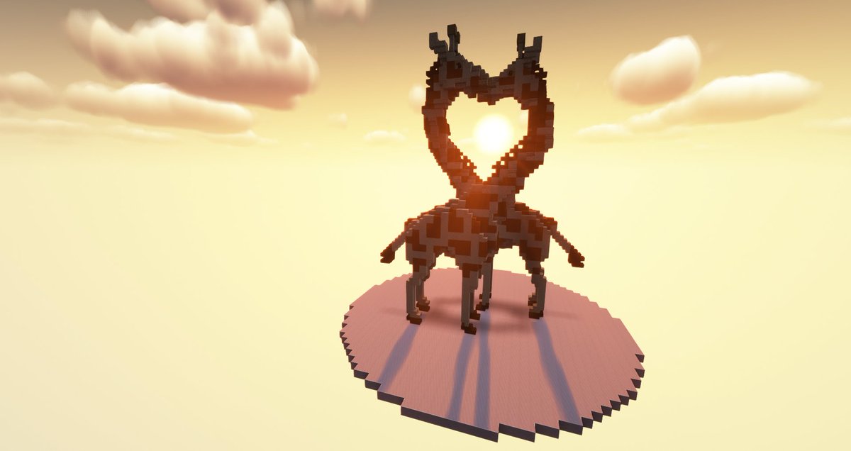 Xander_Builds's tweet photo. #minecraftbuilds #minecraftbuild #minecraft I made some beautiful giraffe love. 😁 https://t.co/1zNPcmgKHb