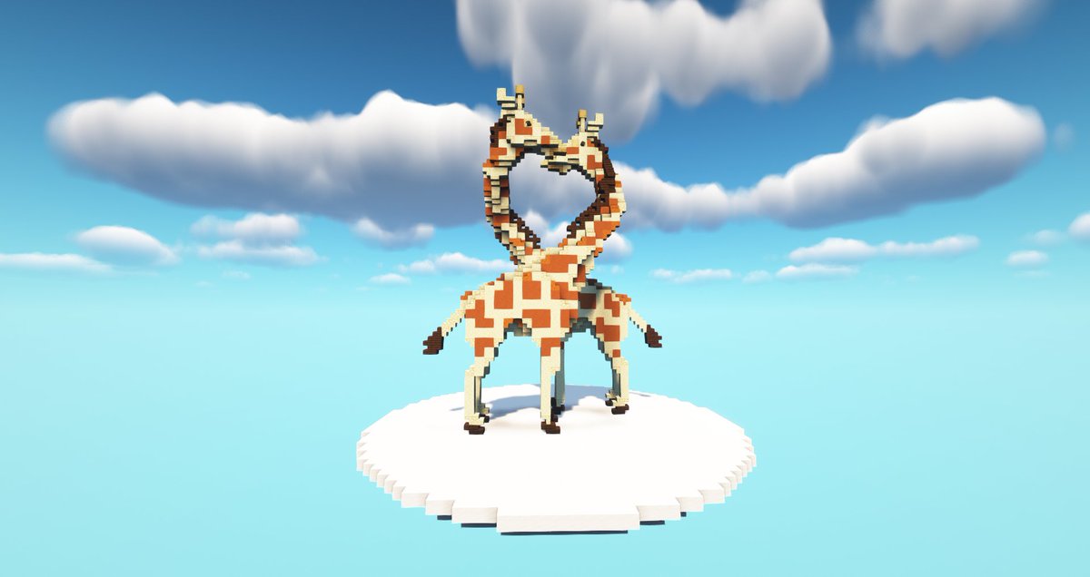 Xander_Builds's tweet photo. #minecraftbuilds #minecraftbuild #minecraft I made some beautiful giraffe love. 😁 https://t.co/1zNPcmgKHb